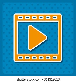 video icon, vector illustration. Modern design. Flat design style
