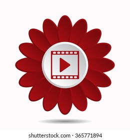 video icon, vector illustration. Modern design. Flat design style