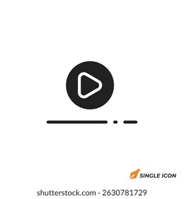 Video Ilustración vectorial Video del icono. Símbolo aislado en el fondo blanco