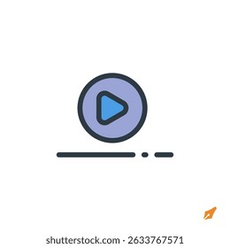 Video Ilustración vectorial Video del icono. Símbolo aislado en el fondo blanco