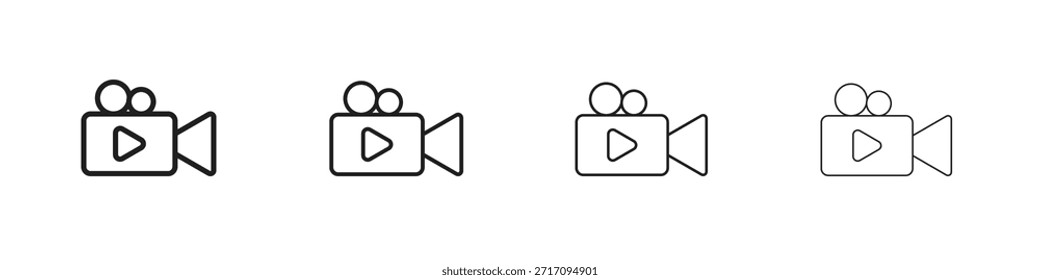 Ícone Vídeo. Pictogramas isolados por vetor.
