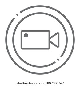 Video icon vector on white background