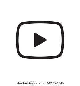 Video icon vector. Play button icon symbol