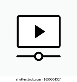 Video Icon - Vector. Play Sign. Electronic Device Symbol for Design, Presentation, Website or Apps Elements