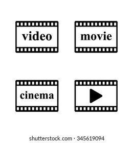 video icon - vector set