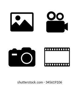 video icon - vector set