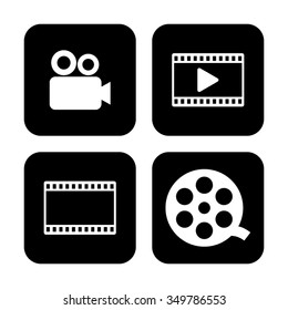 video icon vector set