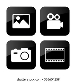 video icon  vector set