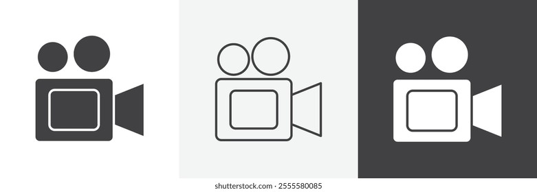 Video icon vector set for ui designs