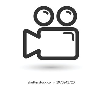 Video icon vector simple design.