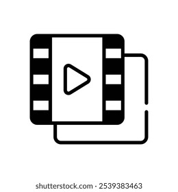 Video icon vector stock illustration