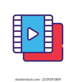 Video icon vector stock illustration