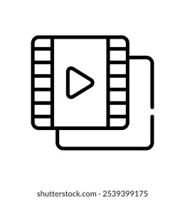 Video icon vector stock illustration