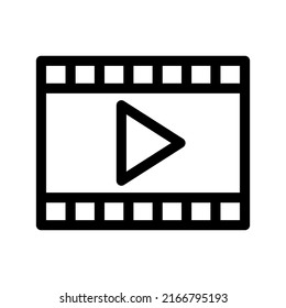 Design-Illustration des Videosymbols für Vektorsymbole