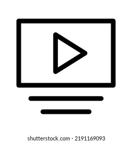 Ilustración de diseño de símbolos vectores de iconos de vídeo