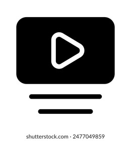 Video Icon Vector Symbol Design Illustration