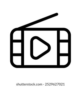 Video Icon Vector Symbol Design Illustration