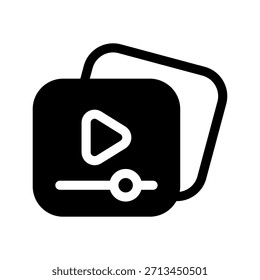 Vektorsymbol-Designgrafik für Videosymbole