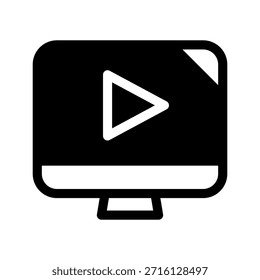 Ilustração de design de símbolo de vetor de ícone de vídeo