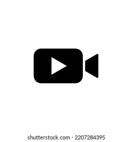 Video-Icon-Vektorgrafik für Web- und Mobile-App. Bildkamerazeichen und -symbol. Filmzeichen. Kino