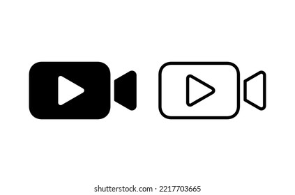 Video icon vector for web and mobile app. video camera sign and symbol. movie sign. cinema