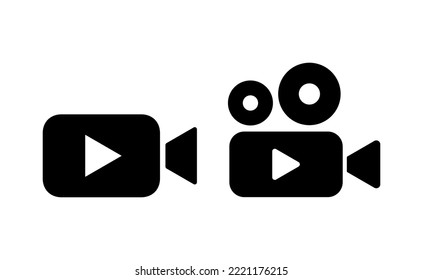 Video icon vector for web and mobile app. video camera sign and symbol. movie sign. cinema