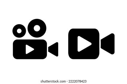 Video icon vector for web and mobile app. video camera sign and symbol. movie sign. cinema