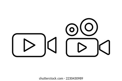 Video icon vector for web and mobile app. video camera sign and symbol. movie sign. cinema
