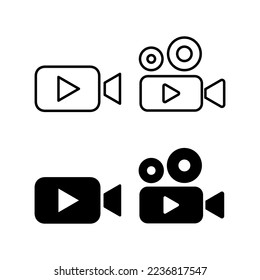 Video icon vector for web and mobile app. video camera sign and symbol. movie sign. cinema