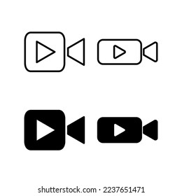 Video icon vector for web and mobile app. video camera sign and symbol. movie sign. cinema