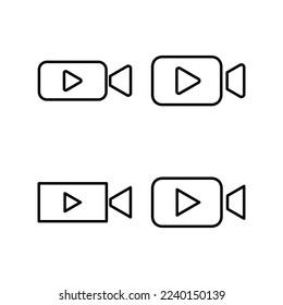 Video icon vector for web and mobile app. video camera sign and symbol. movie sign. cinema