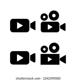Video icon vector for web and mobile app. video camera sign and symbol. movie sign. cinema