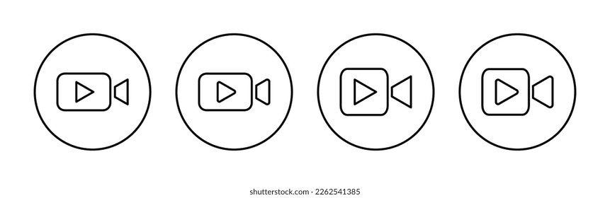 Video icon vector for web and mobile app. video camera sign and symbol. movie sign. cinema