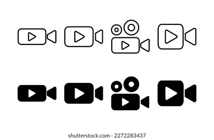 Video icon vector for web and mobile app. video camera sign and symbol. movie sign. cinema