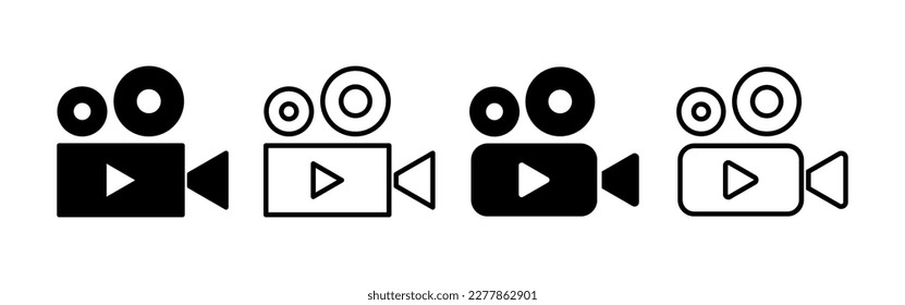 Video icon vector for web and mobile app. video camera sign and symbol. movie sign. cinema