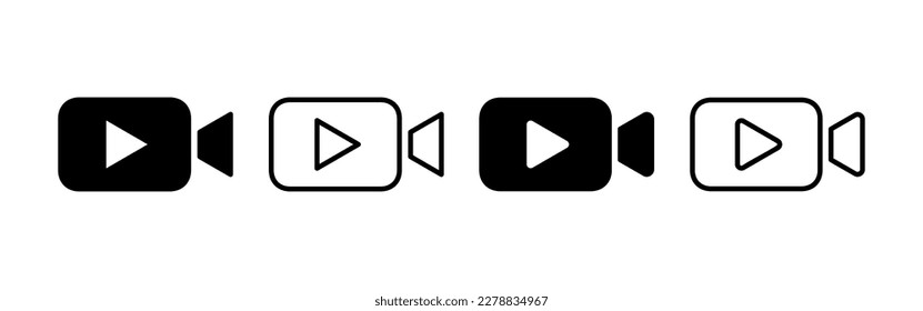 Video icon vector for web and mobile app. video camera sign and symbol. movie sign. cinema