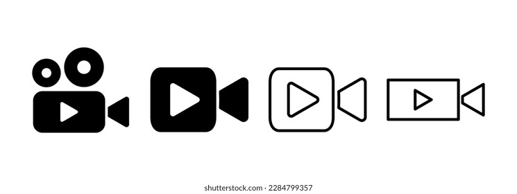 Video icon vector for web and mobile app. video camera sign and symbol. movie sign. cinema