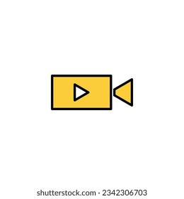 Video icon vector for web and mobile app. video camera sign and symbol. movie sign. cinema
