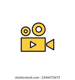 Video icon vector for web and mobile app. video camera sign and symbol. movie sign. cinema