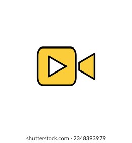 Video icon vector for web and mobile app. video camera sign and symbol. movie sign. cinema