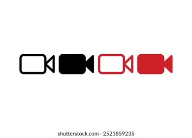 Video icon vector for web and mobile app. video camera sign and symbol. movie sign. cinema. Video icon vector. Video camera vector. Player symbol. Linear style sign for mobile concept and web design. 