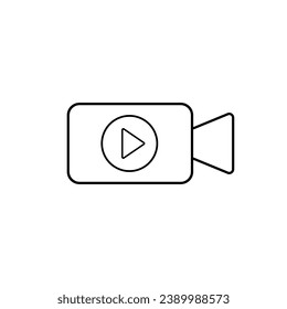 Video Icon. Visual Technology, Recording Event - Vector.