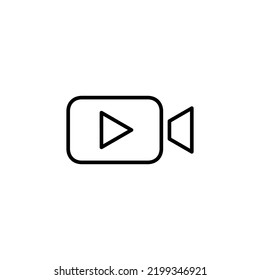Video icon for web and mobile app. video camera sign and symbol. movie sign. cinema
