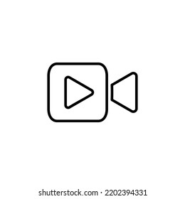 Video icon for web and mobile app. video camera sign and symbol. movie sign. cinema