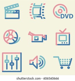 Video icons, colour contour series
