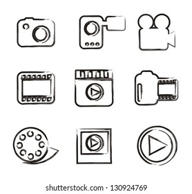 video icons over white background. vector illustration