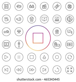 Video icons set. 