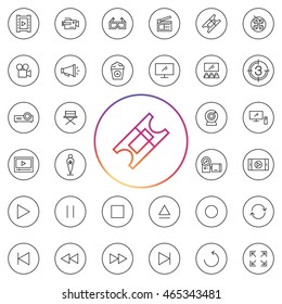 Video icons set. 