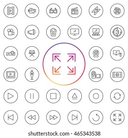 Video icons set. 