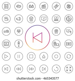Video icons set. 
